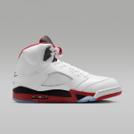 Air Jordan 5 "Fire Red" White/ Fire Red-Black - Suurus 52.5 (HQ7978-101 Vabaajajalatsid)