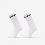 Hugo Boss 2-Pack of Quarter-Length Socks in Stretch Fabric White - Suurus 10-13 (50469747-100 Sokid)