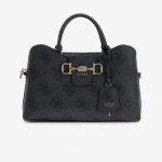 GUESS Janie Logo Girlfriend Satchel Coal Logo (HWOS9924060-CLO Kotid)