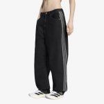 Jeansy adidas High Rise Barrel Leg Denim Pant True Black Denim - Suurus 25/32 (KQ6474 P&uuml;ksid)