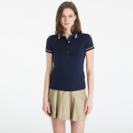 LACOSTE Ribbed Collar Shirt Navy Blue/ Chambray-Flour - Suurus 36 (DF5284 3UI T-s&auml;rgid)