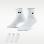 Nike Everyday Cushioned Training Ankle kojinės (3 poros) - Suurus 34/38 (SX7667-100 Sokid)