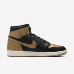 Air Jordan 1 Retro High OG Black/Metallic Gold-Sail - Suurus 43 (DZ5485-071 Vabaajajalatsid)