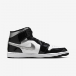 Air Jordan 1 Mid SE Black/Metallic Silver-White - Suurus 46 (HV0789-010 Vabaajajalatsid)