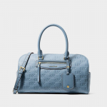 Michael Kors Jet Set Travel Medium Logo Embossed Leather Duffel Crossbody Bag Chambray (30S6GTVS6L 464 Kotid)