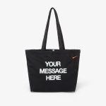 Nike Heritage "Your Message Here" Tote Bag 22L Black/ White/ Safety Orange (IU4945-010 Kotid)