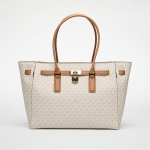 Michael Kors Hamilton Moderne Large Signature Logo Tote Bag Vanilla/ Acorn (30F5GNXT3B 149 Kotid)