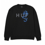 HUF Dragon Crewneck Black - Suurus Universaalne (PF00627-BLACK Džemprid)