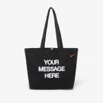 Nike Heritage "Your Message Here" Tote Bag 22L Black/ White/ Safety Orange - Suurus Universaalne (IU4945-010 Kotid)