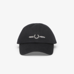 FRED PERRY FLP Twill Cap Black/ Snow White - Suurus Universaalne (HW2300 843 Teised m&uuml;tsid)