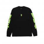HUF Megablast Stretch Longsleeve Black - Suurus XL (TS02170-BLACK Džemprid)