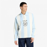 adidas Graphic Long Sleeve Polo Shirt Ice Blue - Suurus XL (KU9190 T-s&auml;rgid)