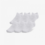 Under Armour Essential No Show 6pk White - Suurus XL (1382611-100 Sokid)