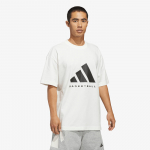 adidas Basketball T-Shirt (Gender Neutral) Off White/ Black - Suurus XXL (JZ9528 T-s&auml;rgid)