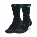 Under Armour Perf Cotton Nov 2Pk Mid Black 001 - Suurus XL (1379534-002 Sokid)
