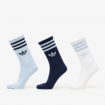 adidas 3-Stripes Crew Socks 3 Pairs Wonder Blue/ Night Indigo/ White - Suurus XL (KT1694 Sokid)