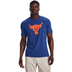 Under Armour Project Rock Brahma Bull T-Shirt Blue Mirage/ Orange Blast - Suurus XL (1361733-471 T-s&auml;rgid)