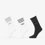 adidas 3 Stripes Glitter Crew Socks 3-Pack White/ Silver Met./ Black - Suurus XL (KR4218 Sokid)