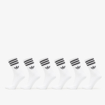 adidas 3-Stripes Crew Socks 6 Pairs White - Suurus XS (JV7410 Sokid)