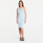 Sukienka Guess Jeans Sl Francine Smock Hotfix Dress Misty Teal Multi - Suurus XS (W6GKA1K3488-F7YG Kleidid)