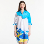 Sukienka Michael Kors X Christina Zimpel Beach Shirt Dress White - Suurus XS (MS683I6L7J 100 Kleidid)