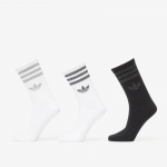 adidas 3 Stripes Glitter Crew Socks 3-Pack White/ Silver Met./ Black - Suurus XS (KR4218 Sokid)