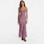 Sukienka GUESS Sl Sheer Skirt Meena Ribbed Dress Twilight Lavender/ Multi - Suurus XS (W6YK47Z1024-F45Y Kleidid)