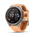 fenix 9 Pro &ndash; inReach, 43mm, Titanium with Shell Pink/Autumn Orange Silicone Band
