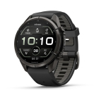 fenix 9 Pro &ndash; inReach, 43mm, Carbon Gray DLC Titanium with Black/Pebble Grey Silicone Band