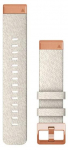 Garmin QuickFit 20mm Kellarihm fenix 7S jaoks, Kreemjas heathered nailon roosa kulla riistvaraga