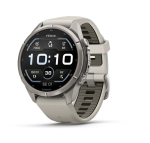 fenix 9 Pro &ndash; 43mm, Titanium with Fog Grey/Dark Sandstone Silicone Band