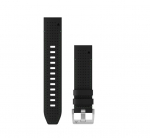 Quickfit&reg; 22 Watch Straps, Leather/FKM hybrid strap, black/green