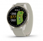 Garmin Approach S50 Kreemjaskuldne alumiinium&auml;&auml;ris, vandliv&auml;rvi ComfortFit nailonrihm