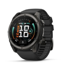 fenix 9 &ndash; 51mm, Carbon Grey DLC Titanium with Black Silicone Band