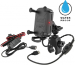 RAM TOUGH-CHARGE 15W WIRELESS WITH X-GRIP TECHNOLOGY WITH TOUGH CLAW MOUNT AND MOTORCYCLE HARDWIRE C