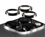 PanzerGlass&trade; Hoops Camera Lens Protector iPhone 15 Pro | 15 Pro Max | Black Metal