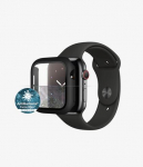 PanzerGlass T&auml;is korpusega Apple Watch Series 4/5/6/Se 44mm ekraanikaitse, Must
