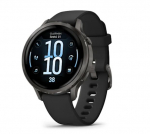Garmin Venu 4 nutikell, 41 mm, tahvelkivi, musta silikoonrihmaga