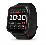 Venu&nbsp;X1 Black with Slate Titanium Caseback and Black ComfortFit Nylon Band