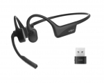Shokz OpenComm2 Luujuhtivustehnoloogia ja m&uuml;rasummutava mikrofoniga k&otilde;rvaklapid ja USB-A-adapter, must