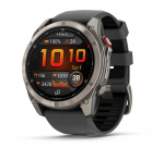 Garmin fēnix 8 Pro AMOLED Sapphire GPS nutikell, 51 mm, titaan koos grafiithalli/musta silikoonrihmaga
