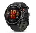 Garmin fēnix 8 Pro AMOLED safiirkell, 47 mm, s&uuml;sinikhall DLC titaanium ja must/halli silikoonrihm