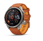 fenix 9 Pro &ndash; inReach, 47mm, Titanium with Autumn Orange/Spark Orange Silicone Band