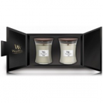 Woodwick l&otilde;hnak&uuml;&uuml;nla komplekt 2 x 85 g. (LINEN, FIRESIDE)