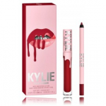 Kylie Jenner Cosmetics Matte Liquid Lipstick & Lip Liner huulepulgakomplekt (vedel huulepulk 3 ml + huulepliiats 1,1 g) - 403 Bite Me