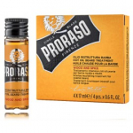 Proraso Wood & Spice Hot Oil Beard Treatment kuum &otilde;li habemehoolduseks - 4 x 17 ml.