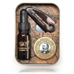 Captain Fawcett Booze & Baccy Grooming Survival meeste habeme- ja vuntside hoolduskomplekt (&otilde;li 10 ml + vaha 15 ml + kamm) - 1 tk.