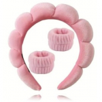 Ecarla Microfiber Headbands and Wristbands peav&otilde;ru ja k&auml;epaelte komplekt - Pink O536R