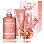 Kundal Protein Bonding Silky Glow Edition komplekt juustele (500 ml &scaron;ampoon + 250 ml juuksehooldustoode + aksessuaar) - Komplekt