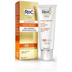 ROC Soleil-Protect Anti-Wrinkle Smoothing Fluid SPF50+ p&auml;ikese eest kaitsev, vananemism&auml;rke v&auml;hendav vedelik n&auml;ole - 50 ml.